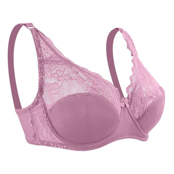 Queenral Ny Spets BH Kvinnor Sexiga Underkläder Bygel Broderi Blommig Bralette Plus Size Red 85C