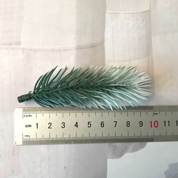 10 stk. fyrgrene kunstig falsk plante kunstig blomstergren julefest dekoration DIY tilbehør buket gaveæske green 4.5cm