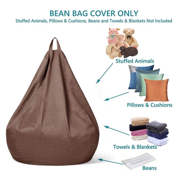 Bean Bag Soffa Avtagbar och tvättbar cover med innerfoder Inga fyllningar LX19 Default Title