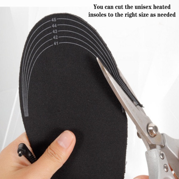 USB uppvärmda skoinnersulor Fötter Varma Sock Pad Mat Elektriskt uppvärmda innersulor Tvättbara varma thermal sulor Unisex Size M (35-40)
