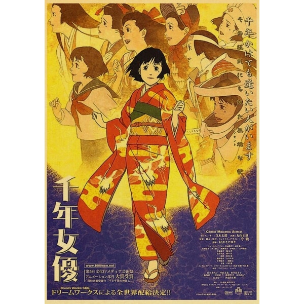 Anime Collection Miyazaki Hayao/Patlabor/Totoro Retro Kraft Paper Poster För Vardagsrum Bar Dekoration Stickers Väggmålning 30x21 cm Q033