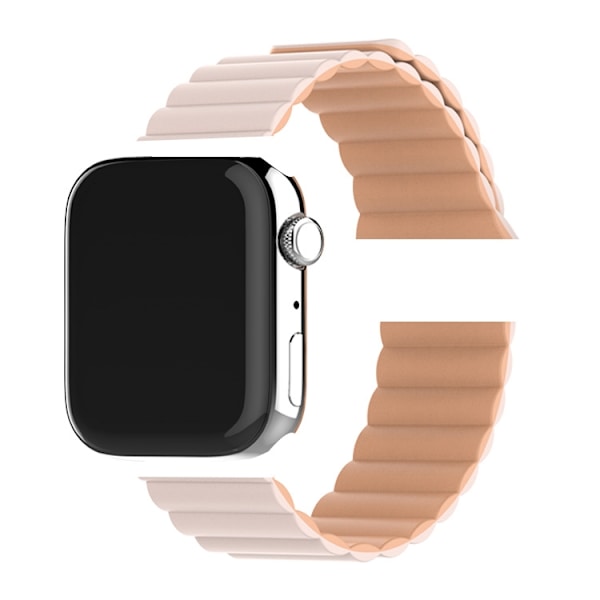 Klockarmband för Apple Watch iWatch 38/40/41mm Nötsena pulver med rosgrå