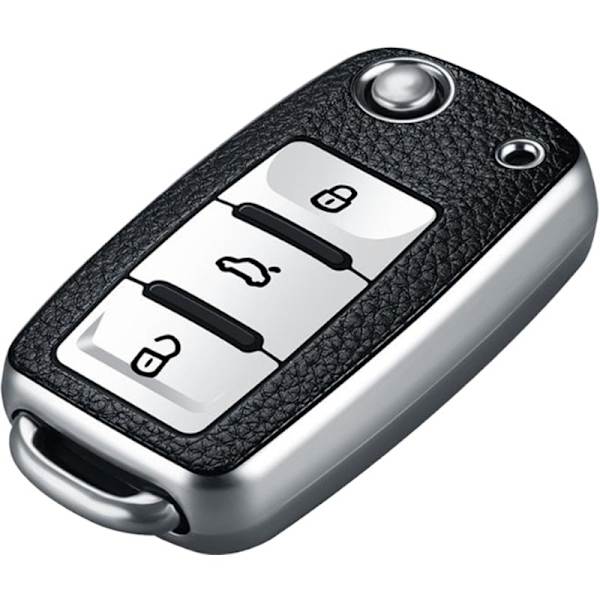 Nahkainen TPU-auton avaimenperäkotelo Bora Polo Tiguan Jetta Passat B5 B6 B7 Golf Beetlelle Skoda Octavialle Red