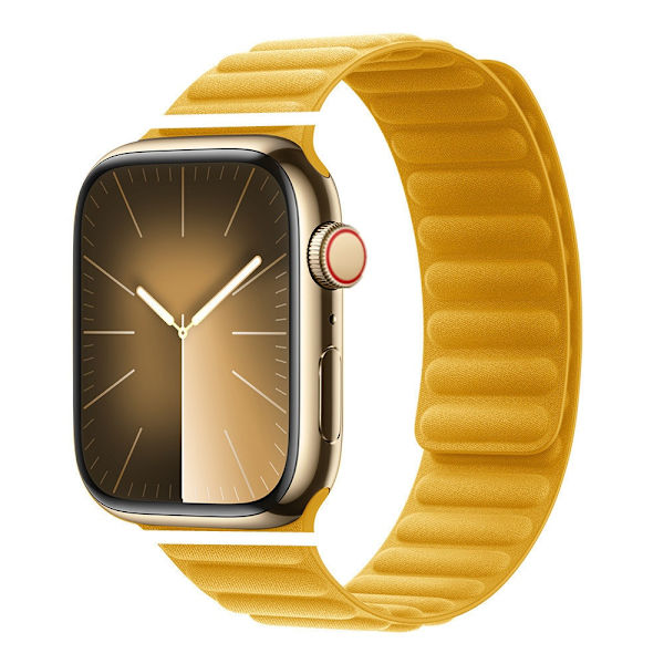 Klockarmband för Apple Watch iWatch 38/40/41/42mm-S10 Finvävd twill-gul
