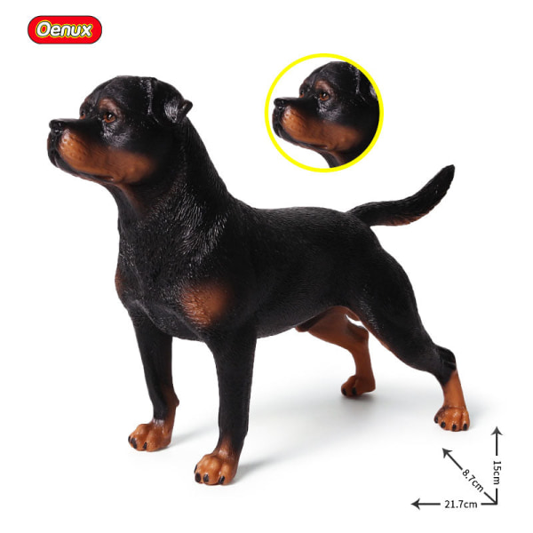 Oenux Ny Big Dog Djur Simulering Bull Terrier Rottweiler Corgi Shiba Inu Bully Dog Actionfigurer Pvc Lovely Pet Model Leksaker 2pcs Bulldogs