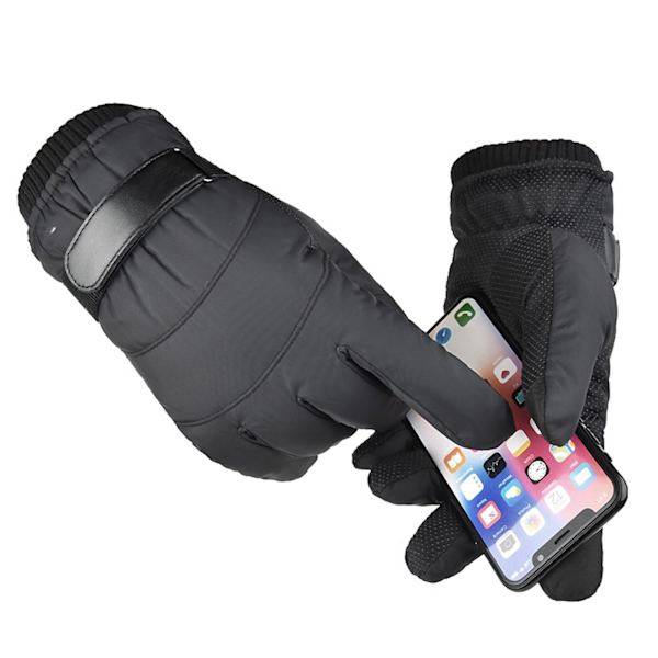Justerbara Bomulls Handskar för Män och Kvinnor Vinter Utomhus Vindtäta Handskar för Alla Skidåkning Ridning Håller Värmen Klättring Utomhus Unisex Vantar 1 Free Size