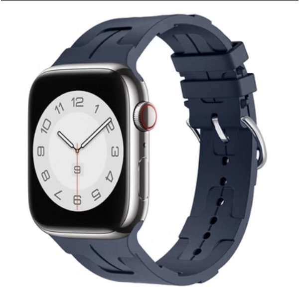 Klockarmband för Apple Watch iWatch 42-49mm Vit Box Midnattsblå