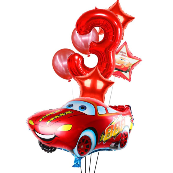 1 set stor storlek tecknad bil folieballong stjärna latex Uppblåsbara heliumballonger Bröllopsdekoration Grattis på födelsedagen Festtillbehör 1 set2