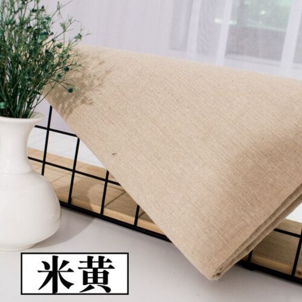 50x155cm Bomulls Lin Vevd Stoff Ensfarget for Bord Sofa Gardiner Dekor DIY Sy Materiale Broderi Øvelsesstoff 2 50x155cm