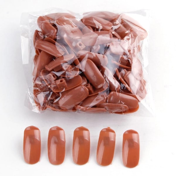 1 Övningshand + 100 st Nagelspetsar Flexibelt Fäste Justerbar DIY Nagelkonst Modell Hand Manikyr Verktyg Träningsmaterial Flyttbar Hand Set