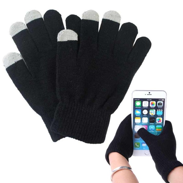 1 Par Unisex Vinter Varme Kapacitive Strikhandsker Bløde Komfortable Håndvarmere til Touchskærm Smart Phone Nye Light blue One Size