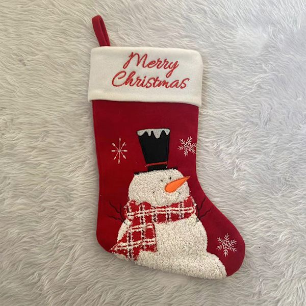 Julklapp Jul Tecknad Mönster Snögubbe Juldekoration Julhänge Julklapp Red snowman