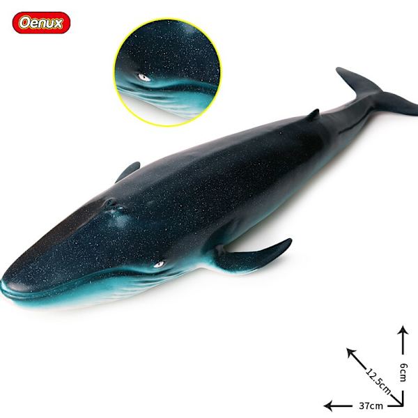 Oenux Stor Størrelse Havliv Dyr Myk Hvithai Stor Hai Actionfigurer Modell Livaktige Pedagogiske Leker For Barn Gave Deep Blue