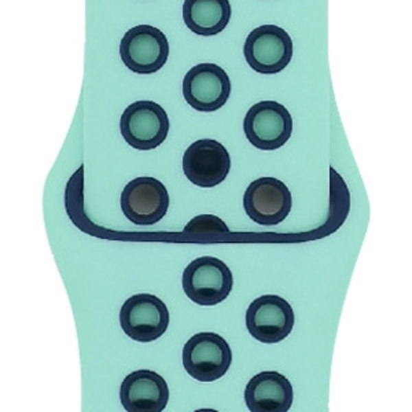 Klockarmband för Apple Watch iWatch för S10-42mm 38/40/41mm-L 26 mintgrön + midnattsblå