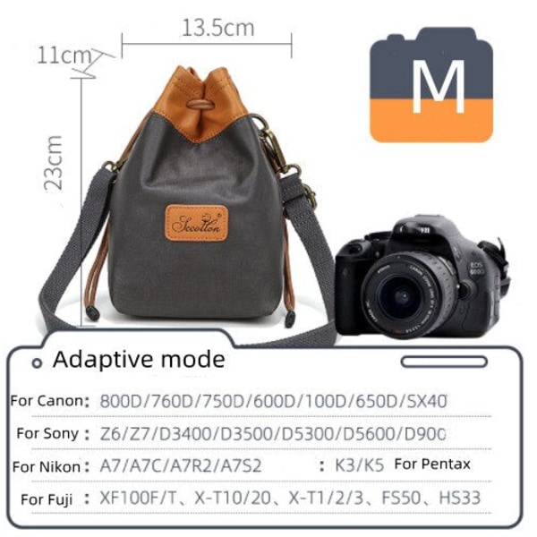 Kameraväska Digital väska Vattentät Stötsäker ventilerande kameraryggsäck för Nikon Canon Sony liten videoväska Ryggsäck medium grey 1