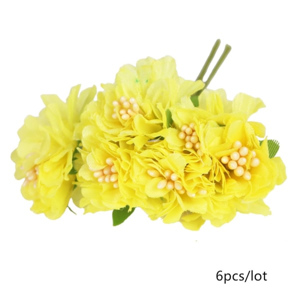 Gula Konstgjorda Blommor Frukt Körsbär Ståndare Bär Knippe DIY Tårta Jul Bröllop Fest Presentförpackning Kransar Heminredning 22