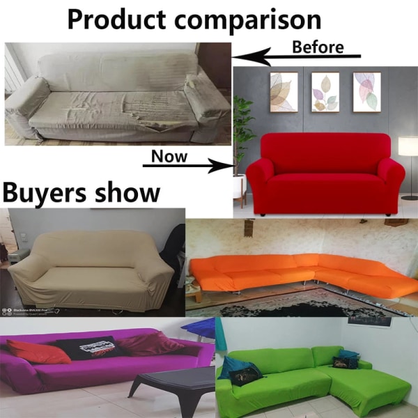 22 ensfarvede funda sofa elastica 1 2 3 4 personers sofa chaise cover lounge coffee2 2seat ( 145-185cm )