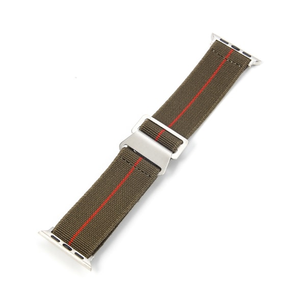 Kellon ranneke Apple Watch iWatchille, liittimen koko 42/44mm, vihreä ja punainen terässolki