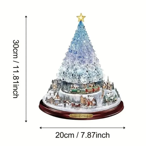 Christmas Forest Party 2D Flat Akryl Anheng, Bil Bakspeil Dekor Anheng, Juletre Party Ornamenter 1 stk E