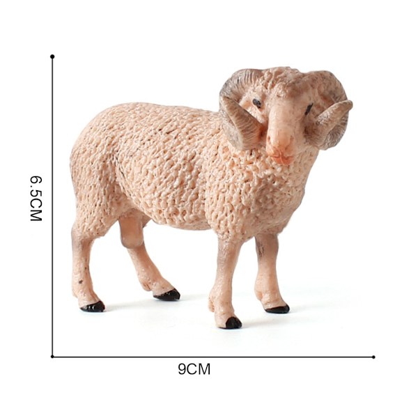 Simulerad Zoo Får Modell Bondgårdsdjur Actionfigur Barn Dockor Leksak Söt Får Figurin Samlarleksaker Gåva Heminredning 3pcs/set