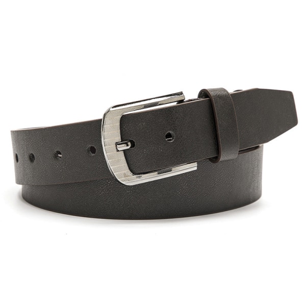 Bälte Herr Mode Casual Dekoration Jeans Rem Utomhus Legering Spänne Brett Bälte Herr 9001-Black Length 120 width 3.8