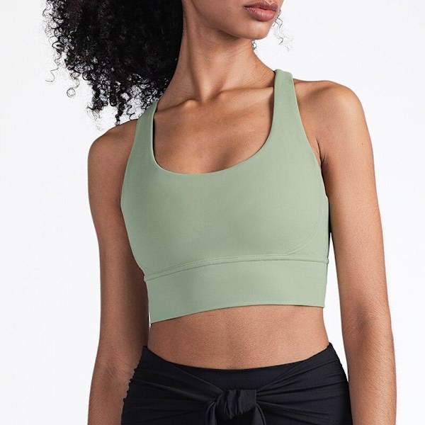 Joogasetti Leggingsit Ja Topit Fitness Urheilupuvut Naisten Kuntosalivaatteet green L