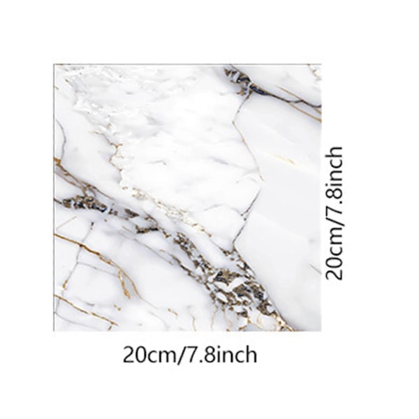 10 Stykker Tykk Marmor Tapet PVC Vanntett for Kjøkken Bad Vaskerom 10cmx10cmx10stk 20cmx20cmx10stk 20cmx20cmx10pcs