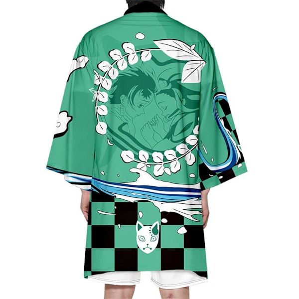 Demon Slayer Kimetsu No Yaiba Cosplay Kostume Haori Kimono Kamado Nezuko Halloween Voksen Børne Kostumer Kappe style2 XXXL
