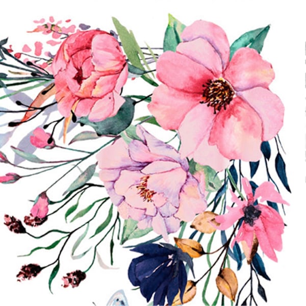1 Set Dekorativ Toalettdekal Enkel Användning PVC Självhäftande Delikat Blomma Portabel Vägg Kylskåpsdekal för Daglig Användning 30 X 40cm 30 X 40cm
