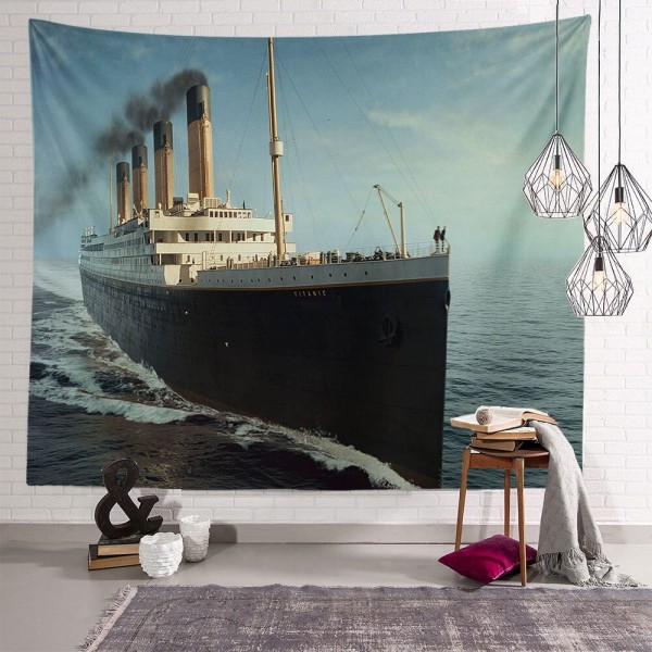 Anpassad Titanic Gobeläng Hem Vardagsrum Dekor Väggfest Estetisk Häng Gobeläng Filt för Sovrum 1-12-1-26 100X150CM Tapestry3