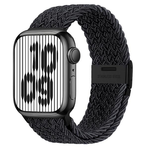 Urrem til Apple Watch iWatch 42/44/45/49mm loop til sort grafit