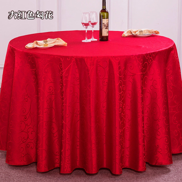 Hotell Bryllup Duk Restaurant Spisestue Rundt Bord Heklet Duk Rund Morning Glory Duk Red flower 1.4*1.8 M