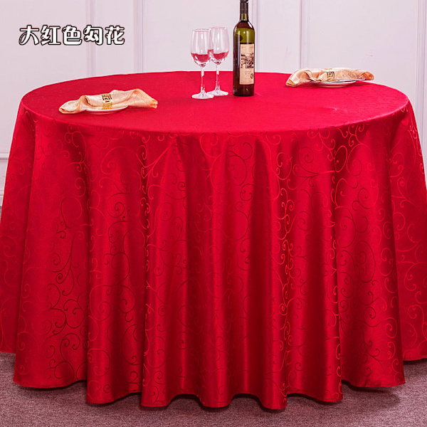 Hotellihäät Pöytäliina Ravintola Ruokasali pyöreä Pöytä Virkattu Pöytäliina pyöreä Päivänsäde Pöytäliina Bright red 1.2*1.6 m