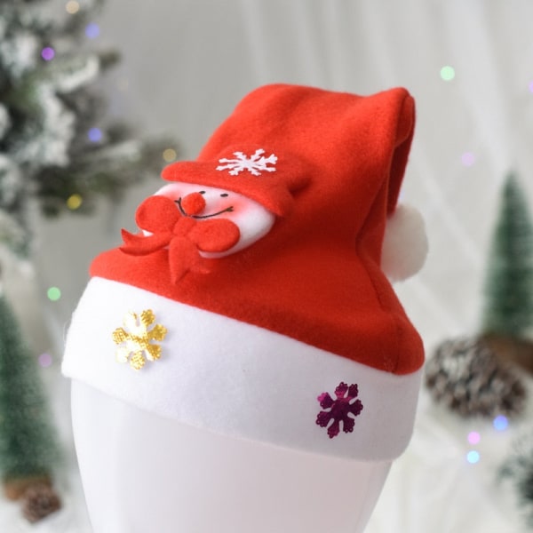 Glædelig Jul Hat Lysende LED Nytår Navidad Hue Snemand Elg Julemandshatte Til Børn Voksne Julegave Dekoration 2 adults