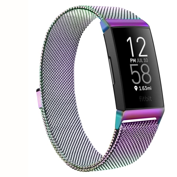 Magnetisk Milanese rem i metal til Fitbit Charge 4 3 udskiftningsarmbånd urrem til Fitbit Charge 3 SE rem mænd kvinder Light Purple Size S