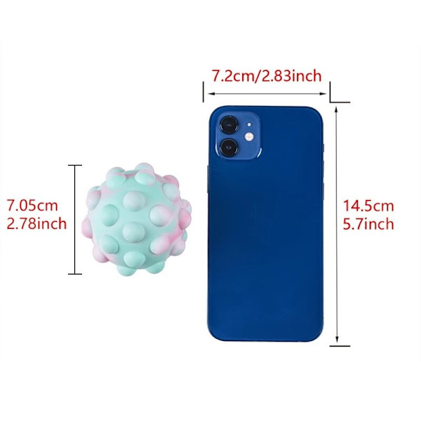 2023 Ny Boll Stress Relief Pop Antistress DNA Klämbollar För Barn Vuxna Handtryck Squishy Fidget Leksak Red blue
