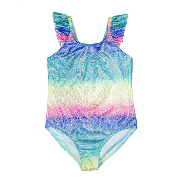 Badedrakt Siamese Triangel Gradient Skinnende Medium og Store Barn Baby Prinsesse Badeklær Gradient 6