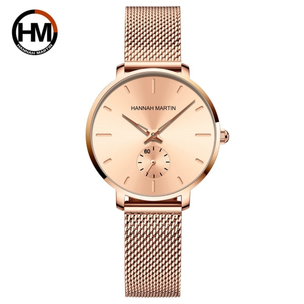 Liten Vattentät Klocka Mode Liten Sekundvisare Damklocka All-Match Quartz Klocka Dam 1335-CC-WFF