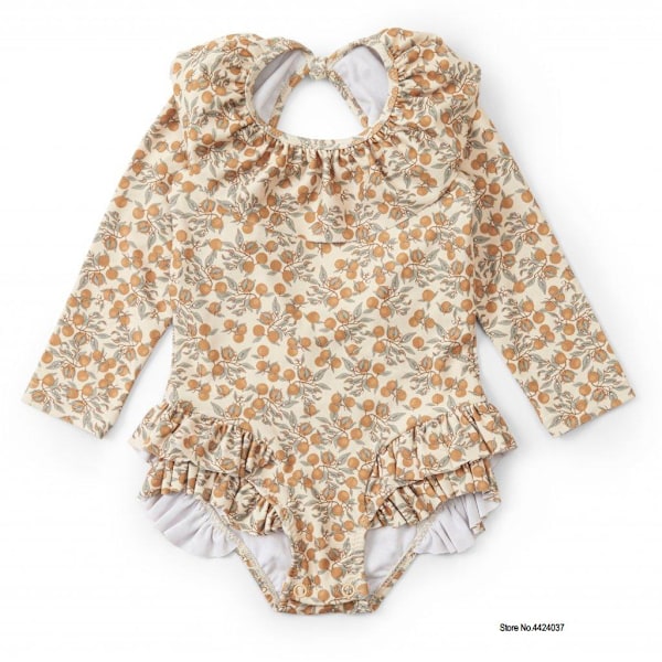 KS Baby Flickor Baddräkt Kläder 18M-9T Blomma Barn Märke Kawaii BC Mr TAO Kläder Barn Badkläder Syster Bror Matchande 04 110cm 4Y