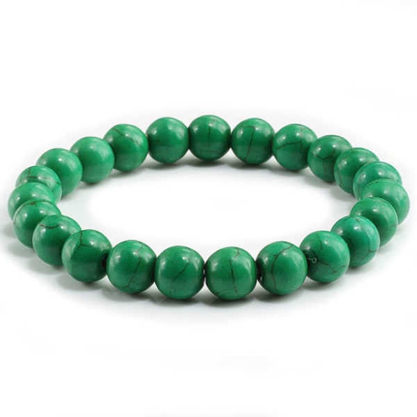 Natursten Lava Mat Hematit Perler Armbånd Mode Charm Buddha Bøn Armbånd Til Mænd Kvinder Yoga Smykker Gaver pulseras White 18cm