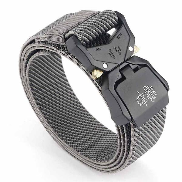 Taktiskt midjeband i nylon för män, elastiskt byxbälte, militär fläktverktygsbälte Plain-Red 125cm