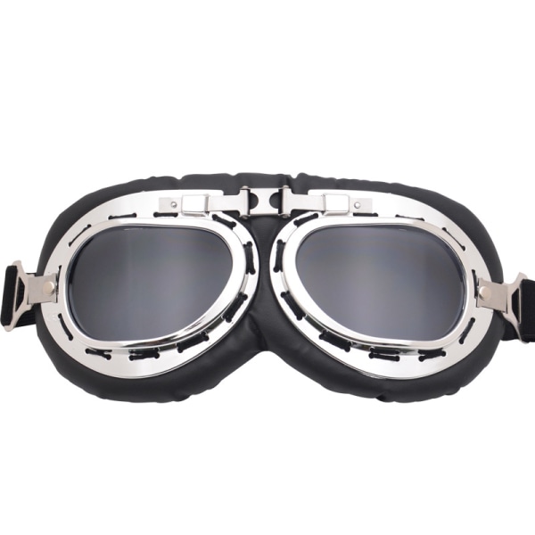 Harley-lasit Moottoripyörälasit Ajolasit Retro-lasit Ulkoilu Tuulenpitävät Lasit Gray 17cm