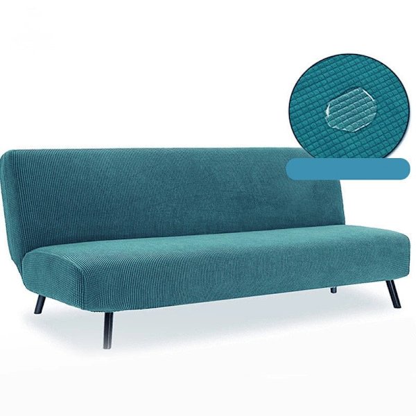 Vanntett sovesofa trekk jacquard ensfarget spandex stue stretch altomfattende sofaputetrekk uten armlener 6251-1 150-185cm
