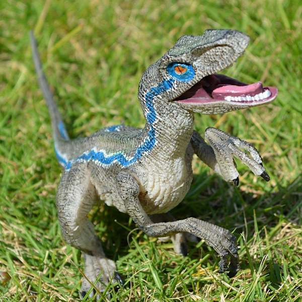 Simuleringsdjurfigur för barn Realistisk Jurassic Dinosaurievärld Modell Leksak Raptor Födelsedagspresent För Pojkar Pedagogisk Red
