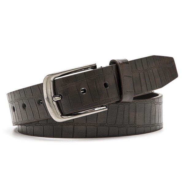 Bälte Herr Mode Casual Dekoration Jeans Rem Utomhus Legering Spänne Brett Bälte Herr 9010-coffee Length 120 width 3.8