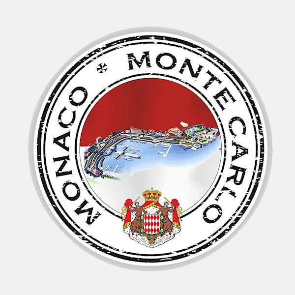 Intressanta 12.7cm*12.7cm Kreativa Monaco Monte Carlo Dekaler Reflekterande Bilstickers Vattentäta 24cm 24cm