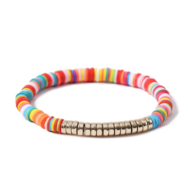 Armband Multicolored Tofs Polymerlera Skal Bohemiskt Armband S2008-1 mixed color CCB