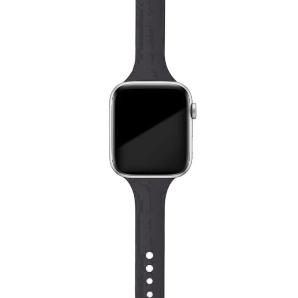 Smal rem för Apple Watch armband 40mm 44mm 38mm 42mm Silikon armband klockarmband correa iWatch 6 se 5 4 3 7 45mm 41mm cocoa 28 38mm 40mm 41mm