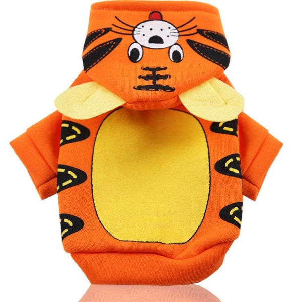 Hunde Tøj med Tegneserie Design Halloween Hunde Kostume Lille Hunde Frakke Vinter Hvalpe Tøj Hunde Hættetrøje Frakke Yellow L