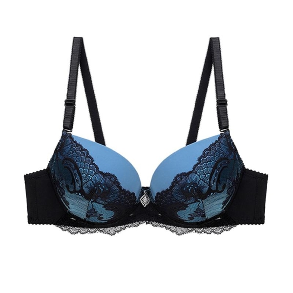 BC Cup Push Up BH Sexig Spets För Dam Underkläder BH Ajjusterbar Bralette Ropa Mujer Underkläder BH Blue 95C